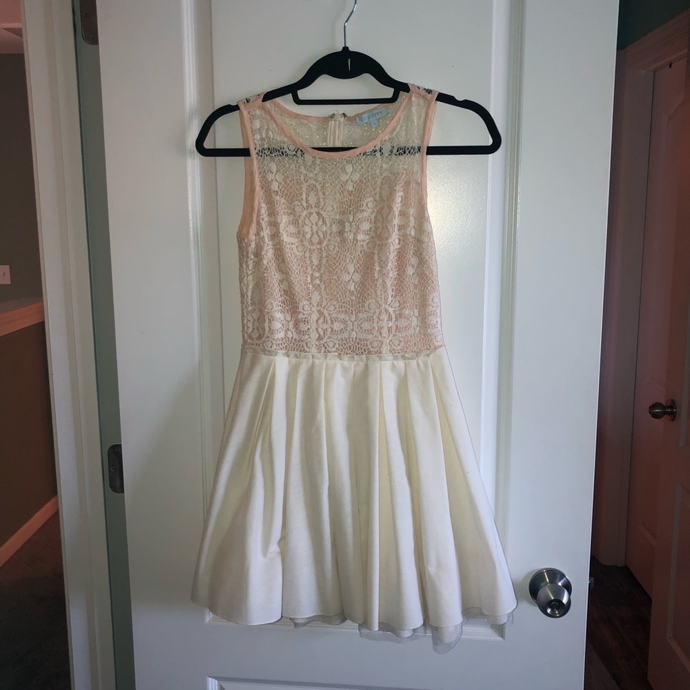 Lacy, off white dress